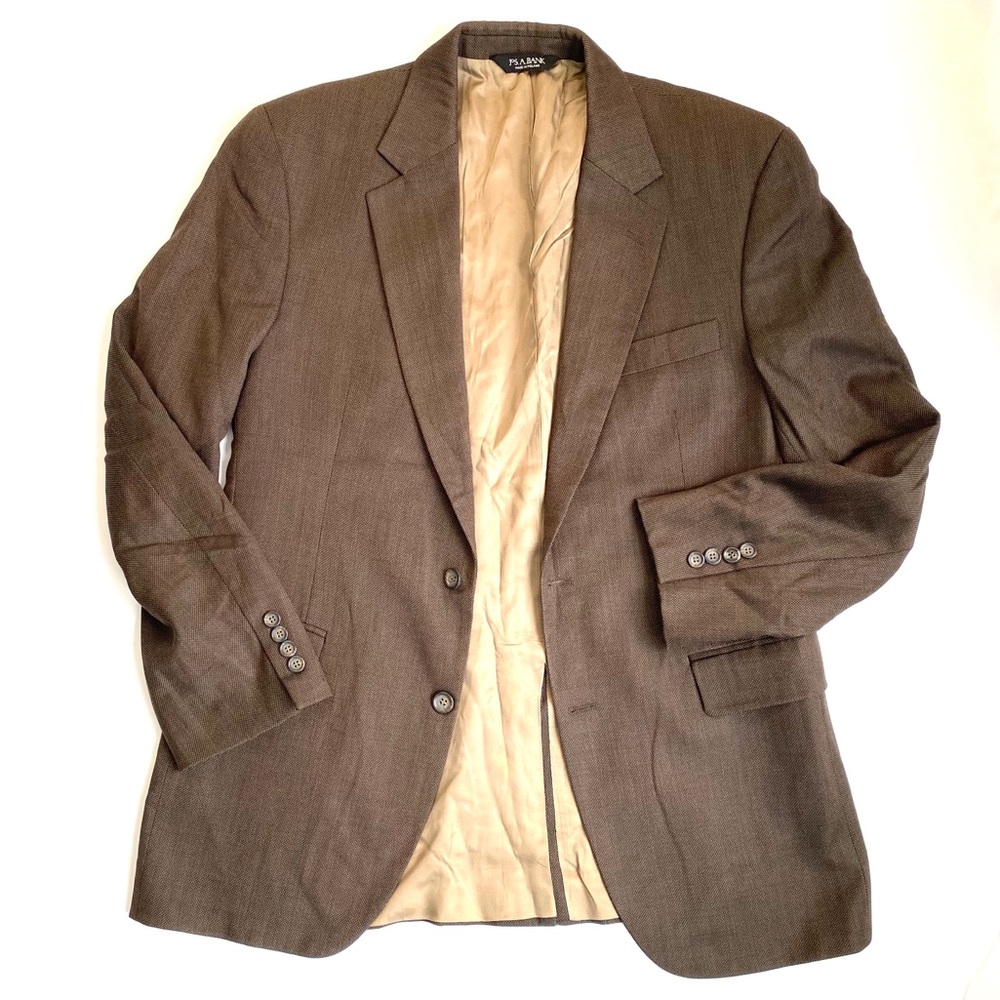 Jos A Bank Brown Blazer Wool 40 Regular